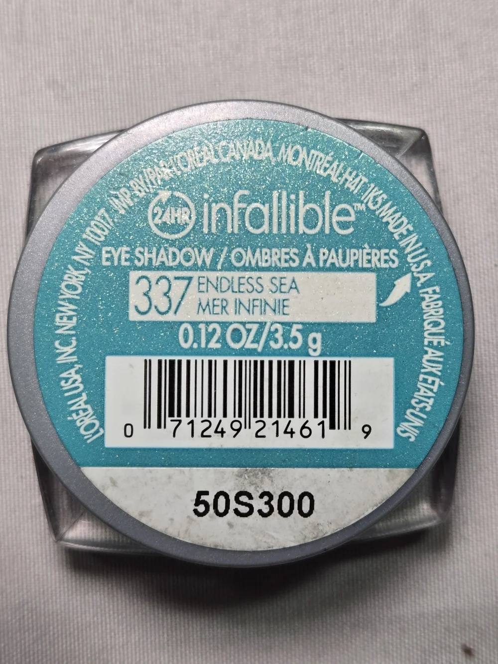 Loreal Infallible Eye Shadow 337 Endless Sea NEW 24 Hour Wear Waterproof